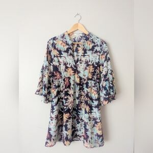 Anthropologie X Umgee Blue Floral Dress